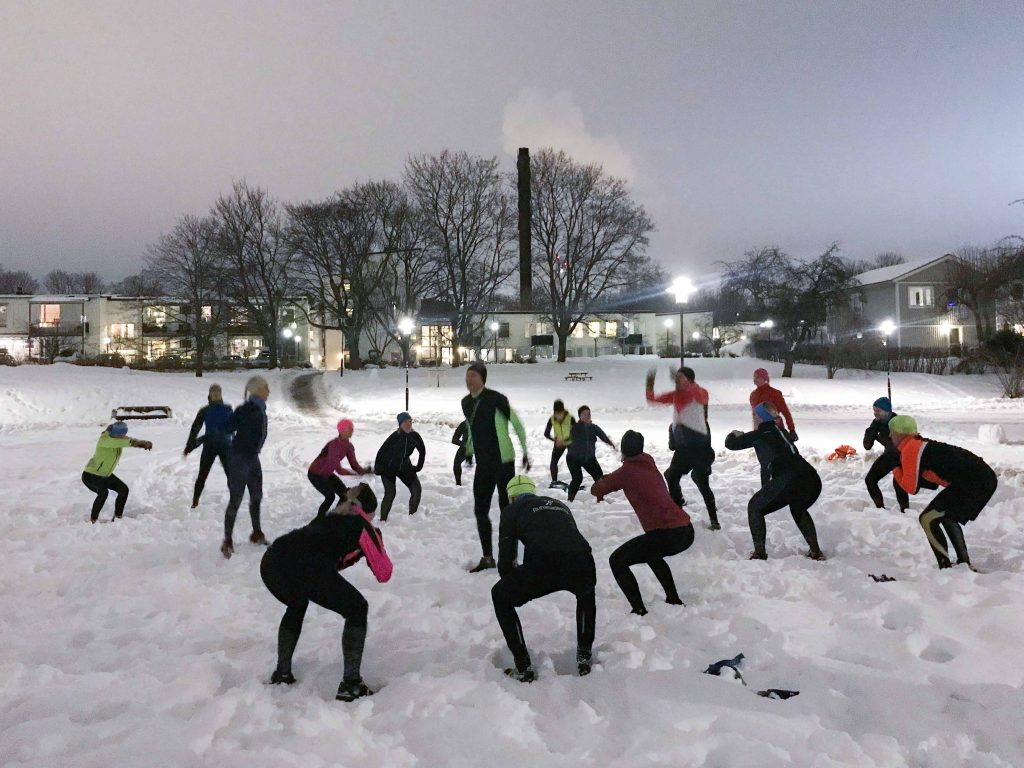 träning i snön